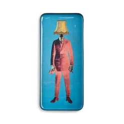 Vide-poche rectangulaire Lampaman en fer - 12,5 × 28 cm